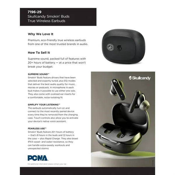 Skullcandy Smokin' Buds True Wireless Earbuds