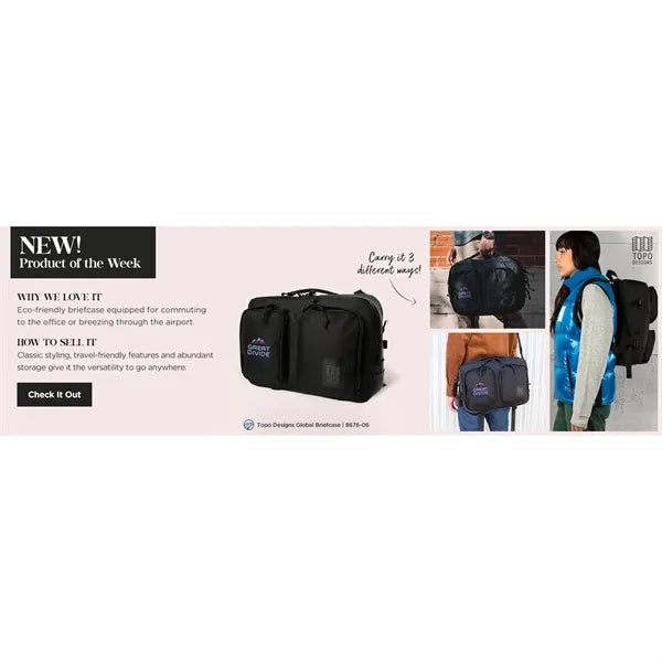 Topo Recycled Global Briefcase
