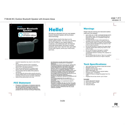 Outdoor Bluetooth Speaker with Microphone
