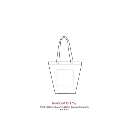 Herringbone 7oz Cotton Canvas Grocery Tote
