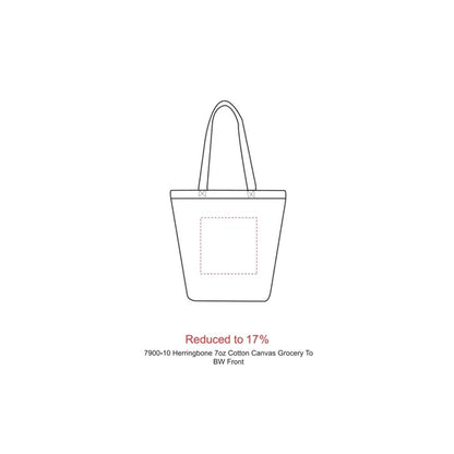 Herringbone 7oz Cotton Canvas Grocery Tote