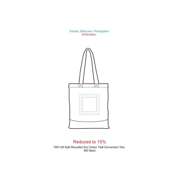 Split Recycled 5oz Cotton Twill Convention Tote