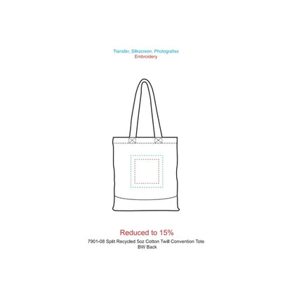 Split Recycled 5oz Cotton Twill Convention Tote