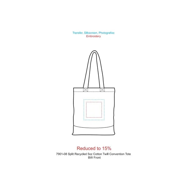 Split Recycled 5oz Cotton Twill Convention Tote