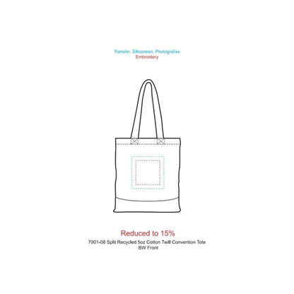 Split Recycled 5oz Cotton Twill Convention Tote
