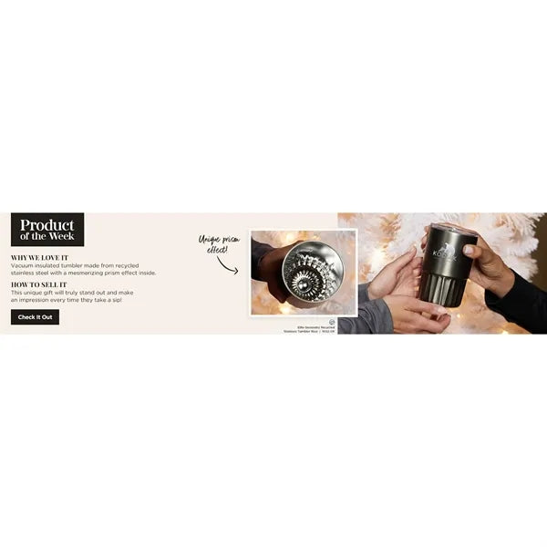 Elite Geometry Recycled Stainless Tumbler 16oz