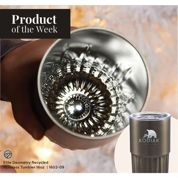 Elite Geometry Recycled Stainless Tumbler 16oz