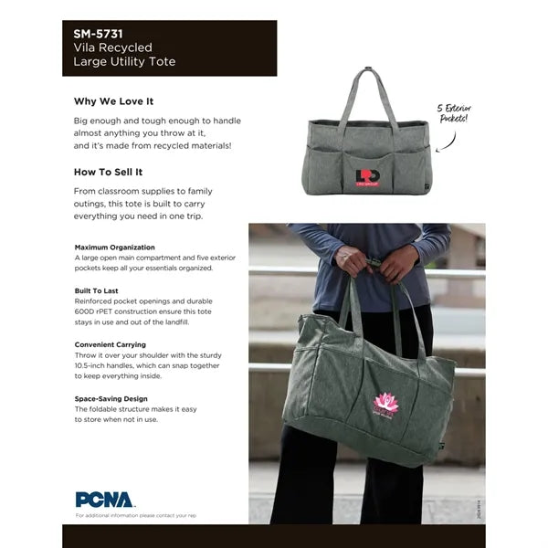 Vila Recycled Large Utility Tote