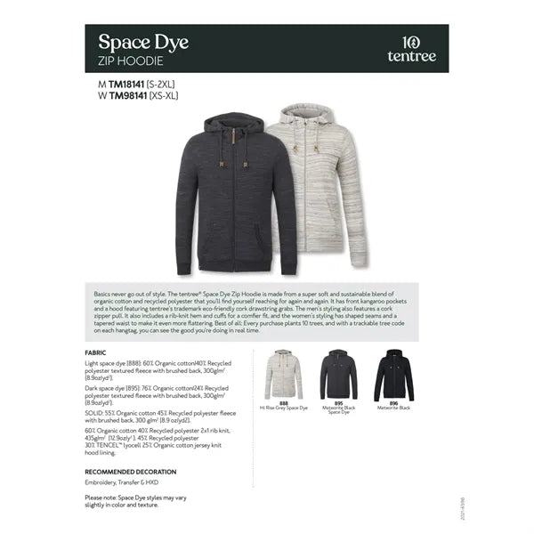 tentree Space Dye Zip Hoodie - Women's