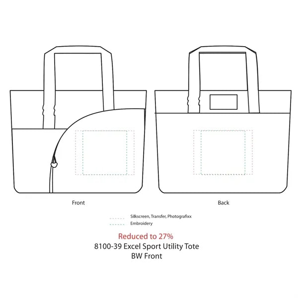 Excel Sport Zippered Utility Business Tote