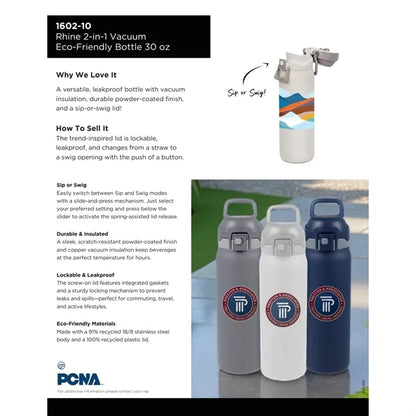 Rhine 2 in 1 Vacuum Eco-Friendly Bottle 30oz