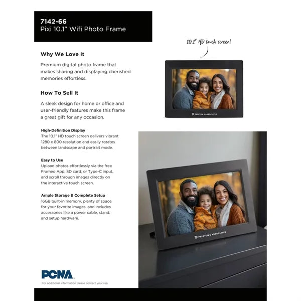 Pixi 10.1" Wifi Photo Frame