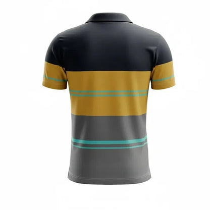 Short Sleeve Polo shirt Sublimated Jacquard Stripe