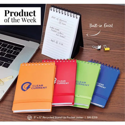 3" x 5" Recycled Stand Up Pocket Jotter