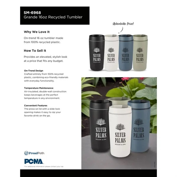Grande 16oz Recycled Tumbler