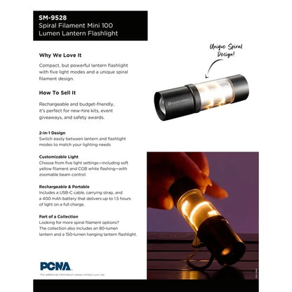Mini Spiral Filament 100 Lumens Lantern Flashlight