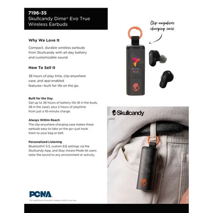 Skullcandy Dime Evo True Wireless Earbuds