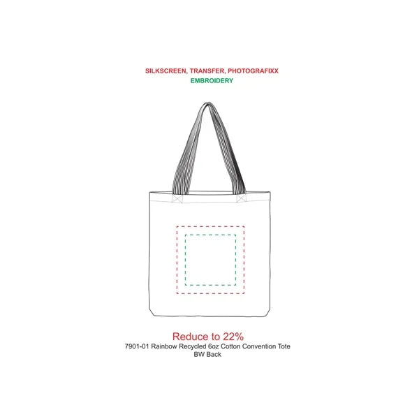 Rainbow Recycled 6oz Cotton Convention Tote