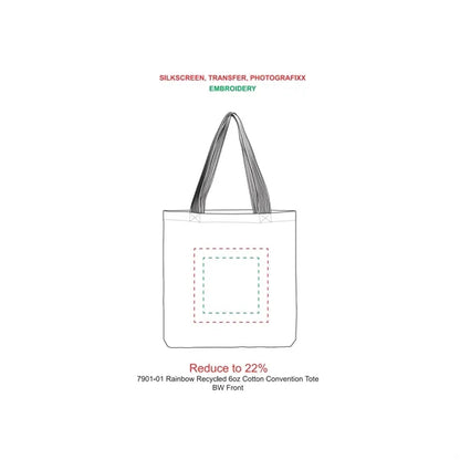 Rainbow Recycled 6oz Cotton Convention Tote