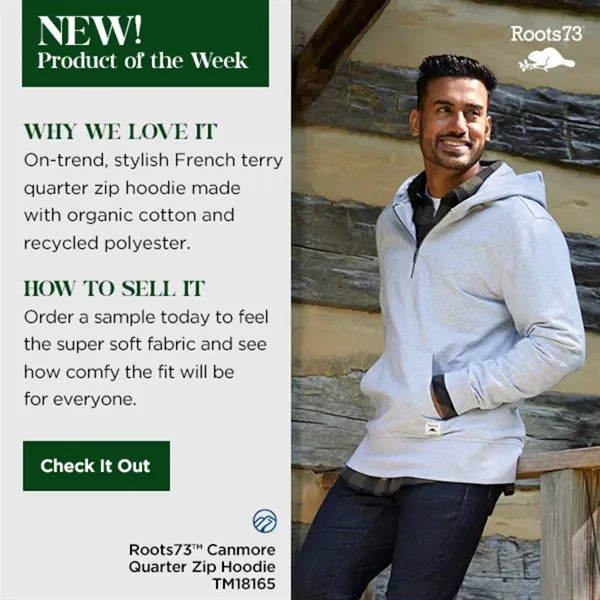 Roots73 CANMORE Eco Quarter Zip Hoody - Unisex