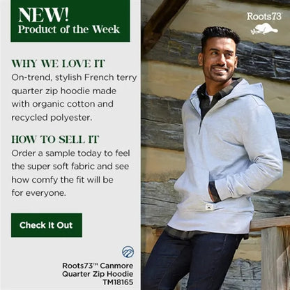 Roots73 CANMORE Eco Quarter Zip Hoody - Unisex