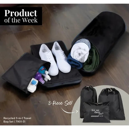 Recycled Travel Bag Set