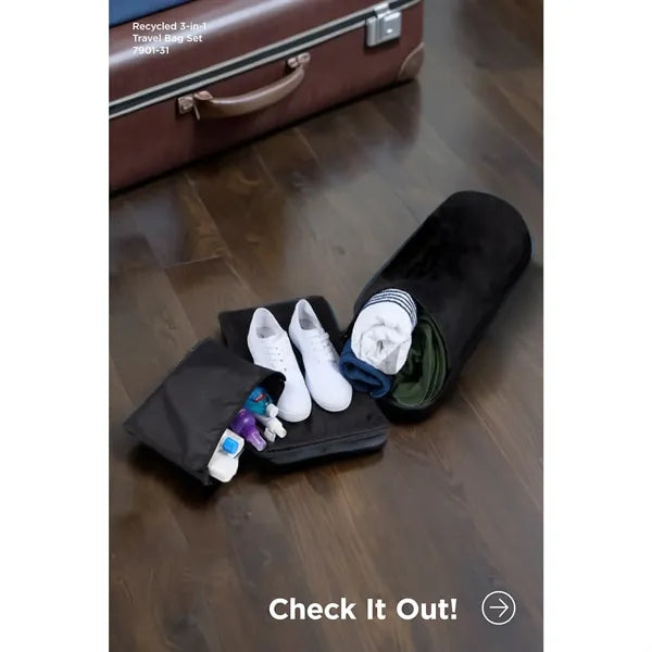 Recycled Travel Bag Set