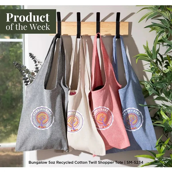 Bungalow 5oz Recycled Cotton Twill Shopper Tote