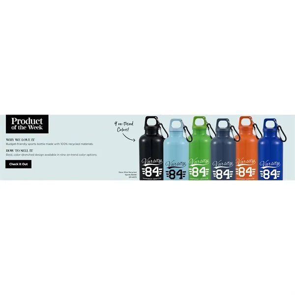 Race 25oz Recycled Bottle with Carabiner
