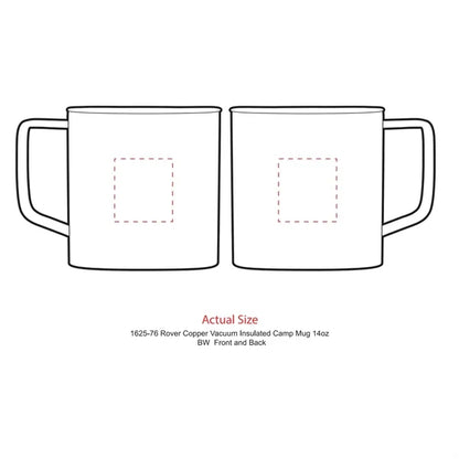 Rover Copper Vac Camp Mug 14oz - Powder coated