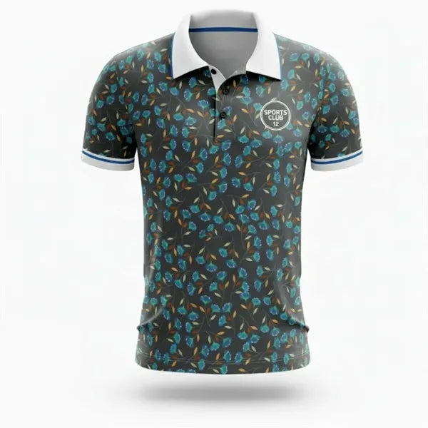 Sublimated Short Sleeve Polo shirt 180G Silk-Feel Interlock
