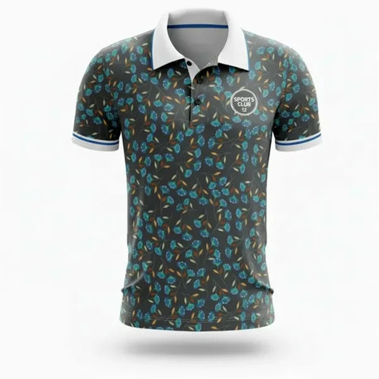 Sublimated Short Sleeve Polo shirt 180G Silk-Feel Interlock