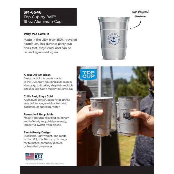 Top Cup Aluminum Cup 16oz.