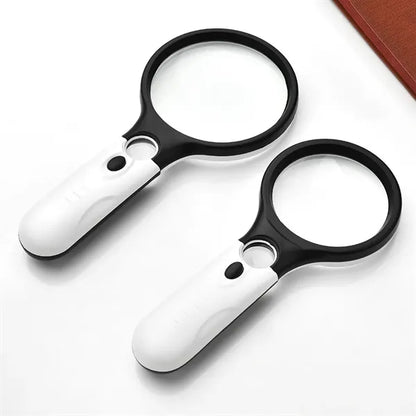 Handheld 3-LED Magnifying Glass