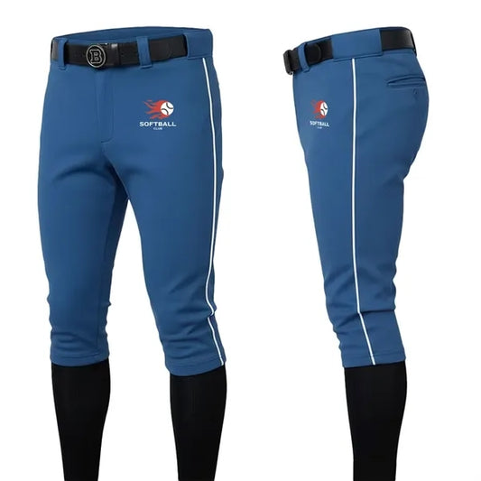 Crop Length Baseball Pants W/Piping (Taiwan Needle Eye Mesh)