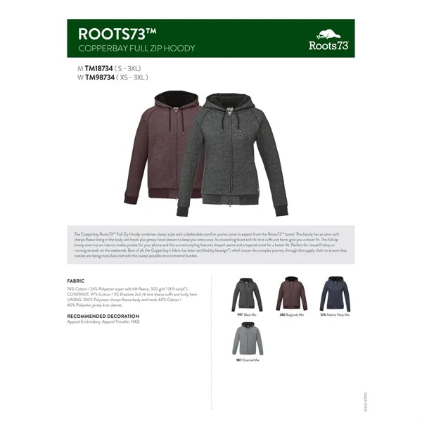 Men's COPPERBAY Roots73 FZ Hoody