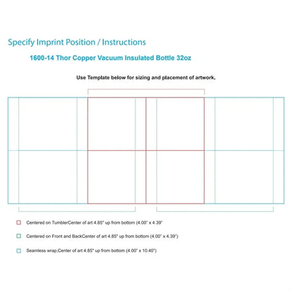 Thor Copper Vacuum Insulated Bottle 32oz