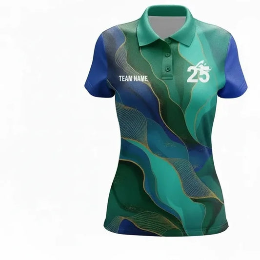 Women's Short Sleeve Polo shirt-150G Interlock