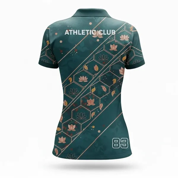 Short Sleeve Polo shirt Women's Sublimated Spandex
