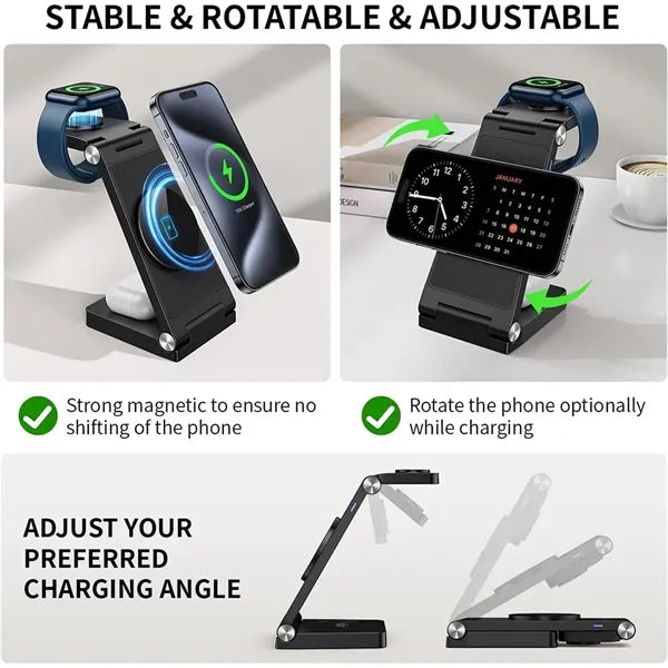 Traveling Wireless Mag-Safe Fast Charging Station