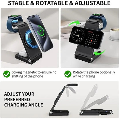 Traveling Wireless Mag-Safe Fast Charging Station