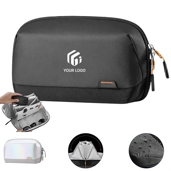 Large capacity travel portable data cable storage bag