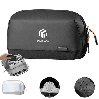 Large capacity travel portable data cable storage bag