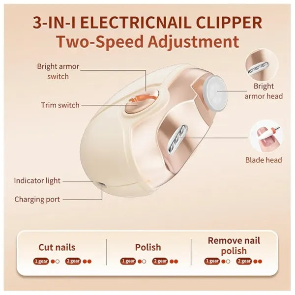 3-in-1 Electric Nail Clippers