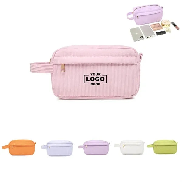 Travel Toiletry Stripe Makeup Bag