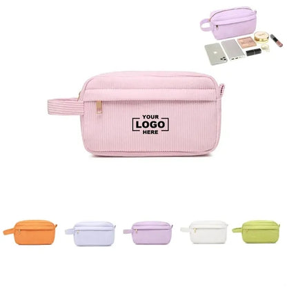 Travel Toiletry Stripe Makeup Bag