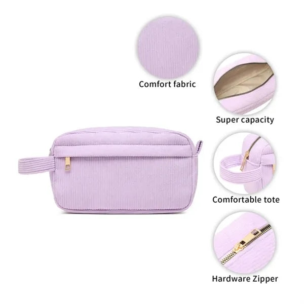 Travel Toiletry Stripe Makeup Bag
