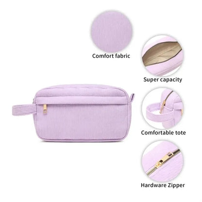 Travel Toiletry Stripe Makeup Bag