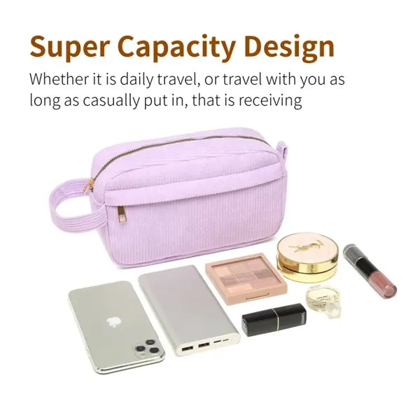 Travel Toiletry Stripe Makeup Bag