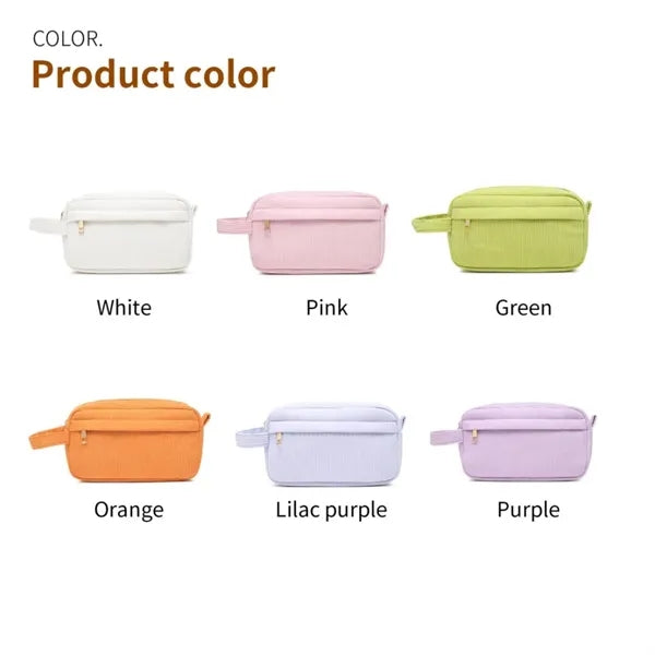 Travel Toiletry Stripe Makeup Bag